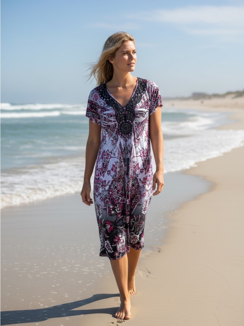 Apt. 9 Pink & Black Paisley Dress XL